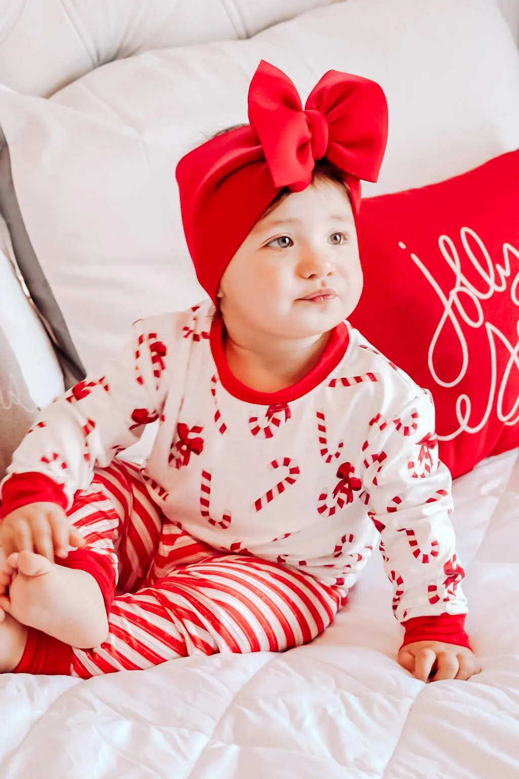 $10.00 EA - 3-4 X 2 - Kids 2 Pc Christmas Pajamas - Candy Canes