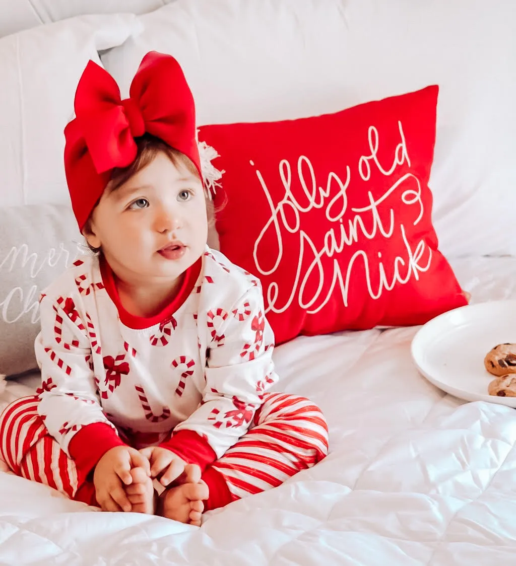 $10.00 EA - 3-4 X 2 - Kids 2 Pc Christmas Pajamas - Candy Canes