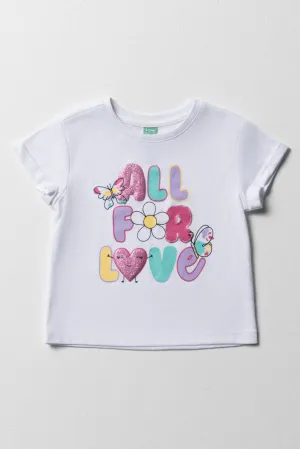 All For Love Short Sleeve T-Shirt White