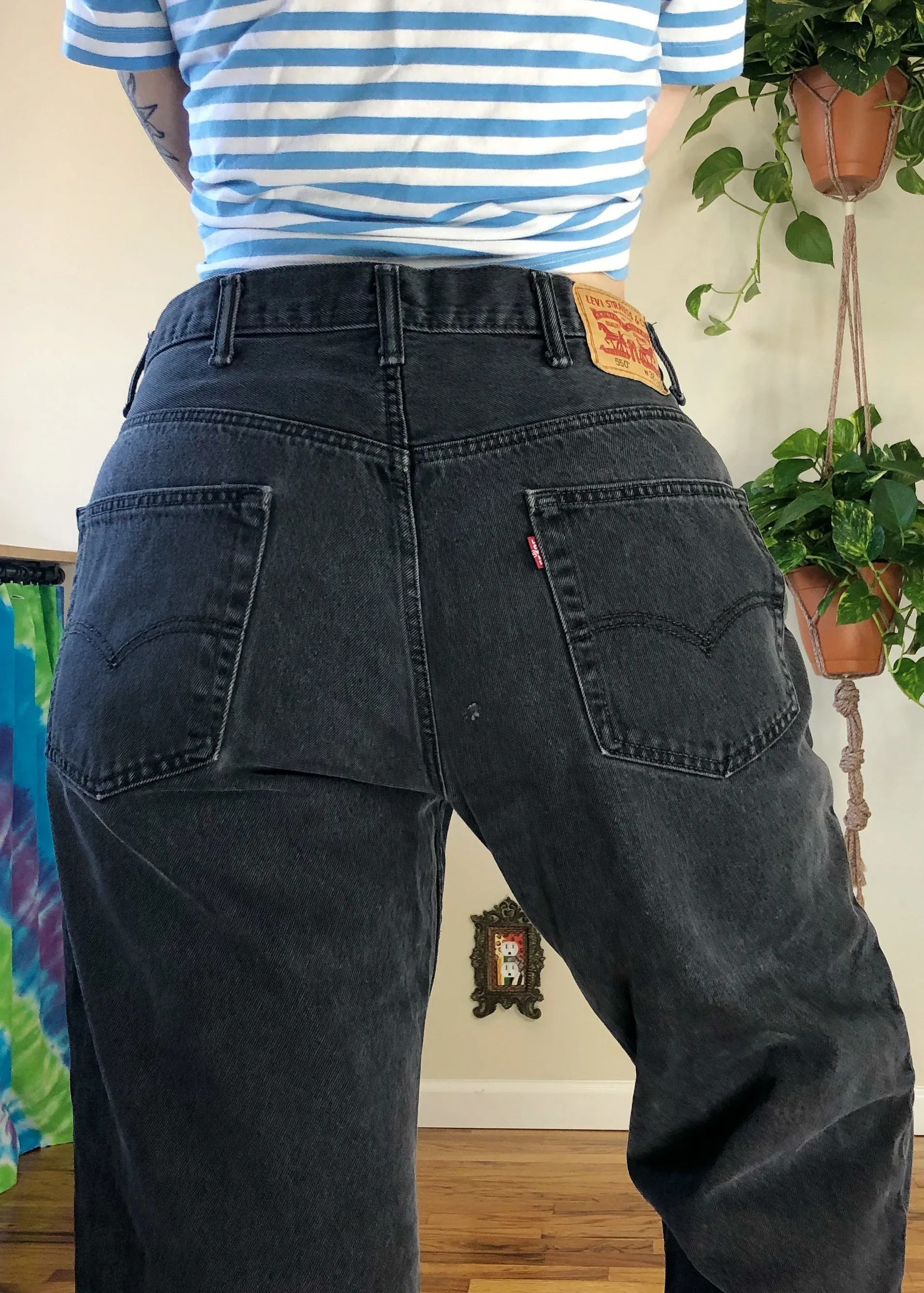 Black Levi's Relaxed Fit Jeans - 2X