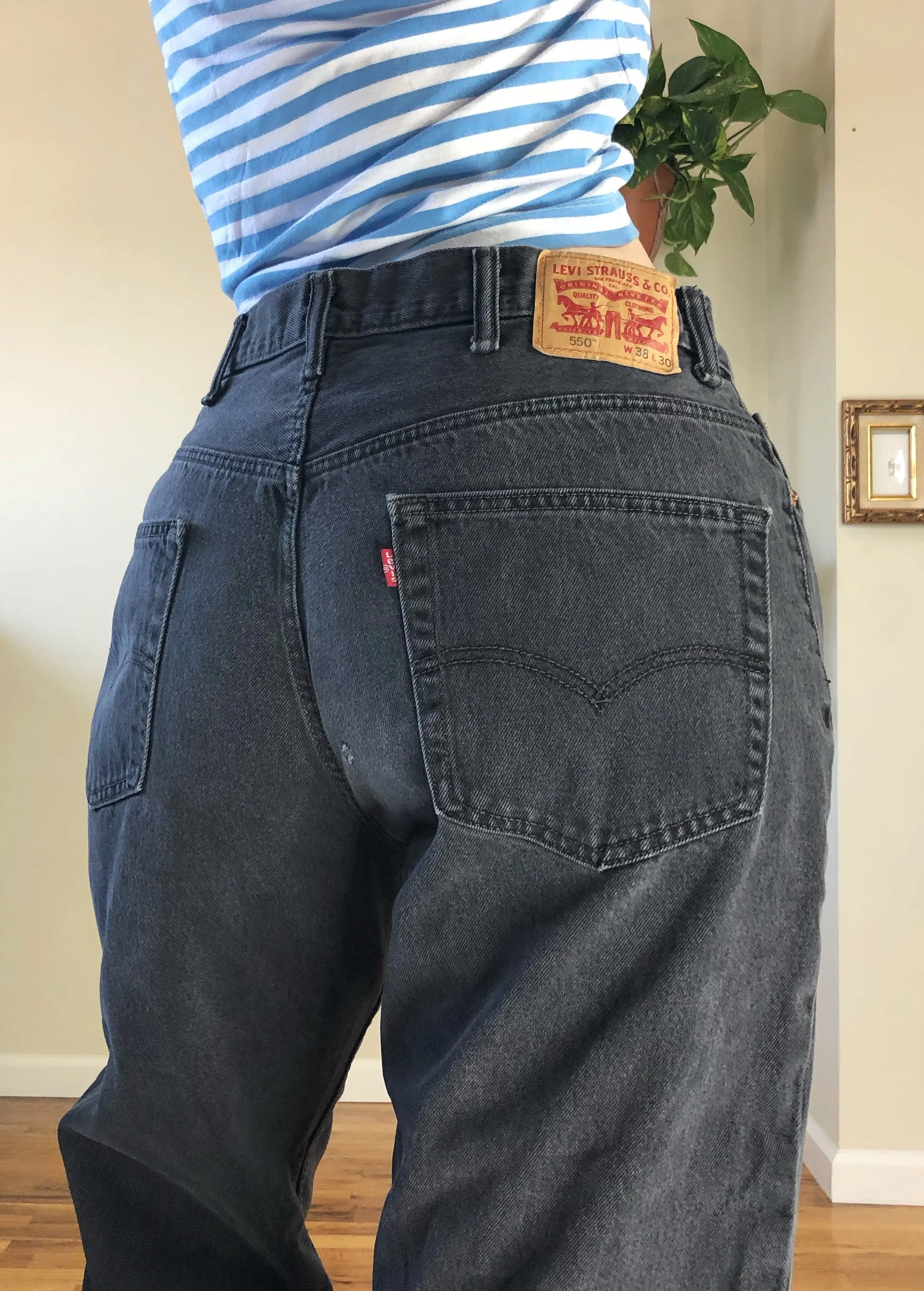 Black Levi's Relaxed Fit Jeans - 2X