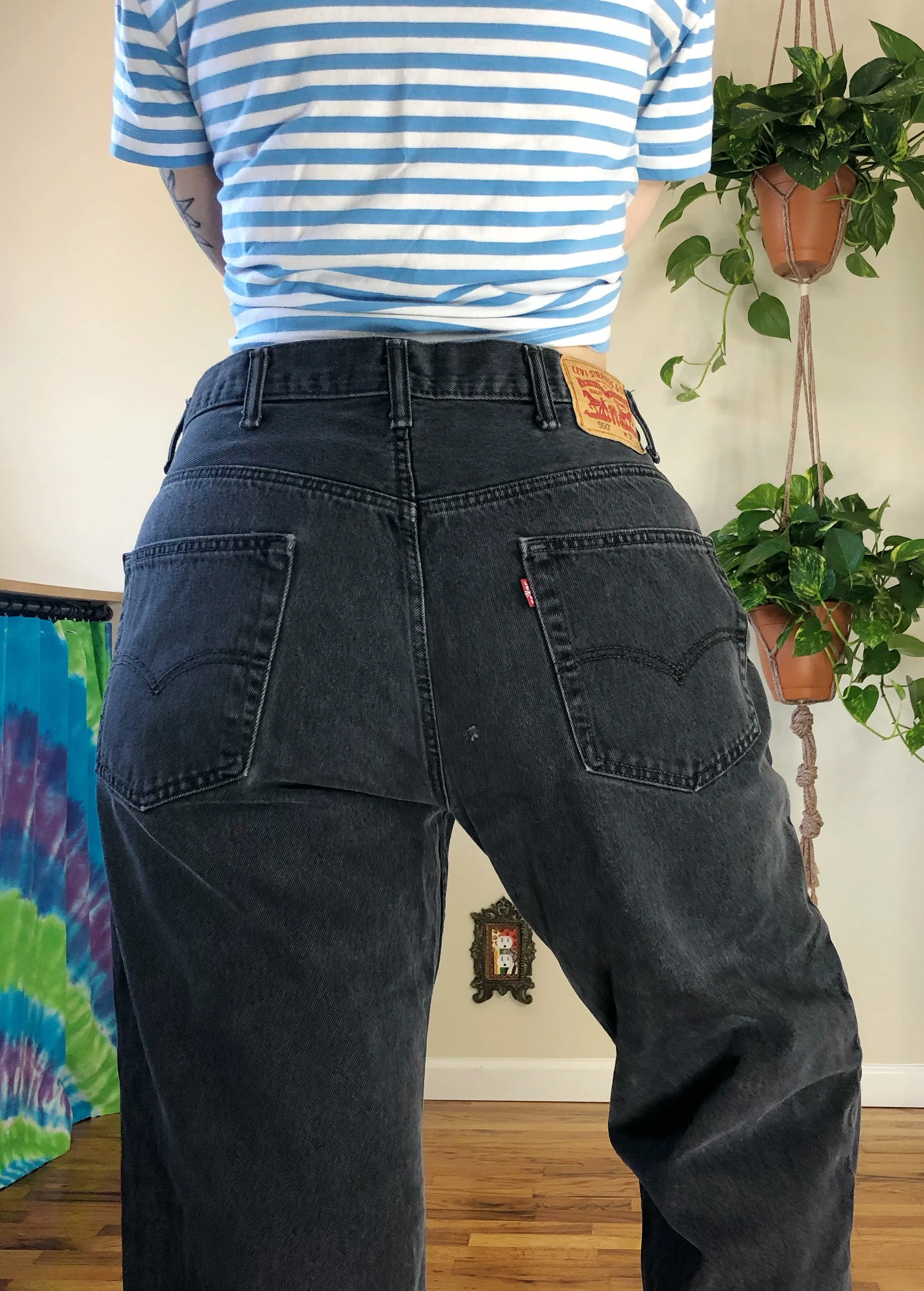 Black Levi's Relaxed Fit Jeans - 2X