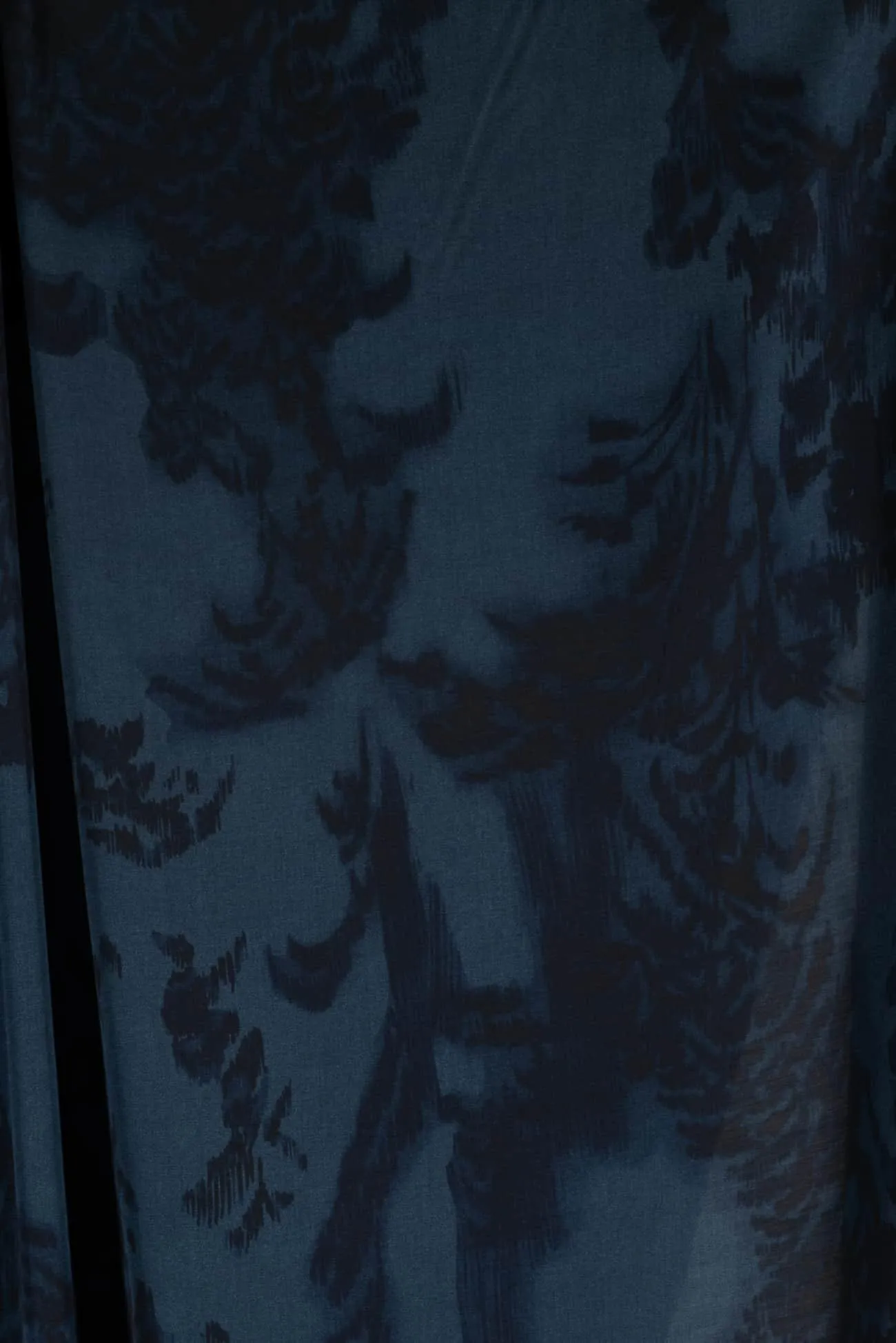 Blue Baroque Italian Viscose Woven (½ yard)