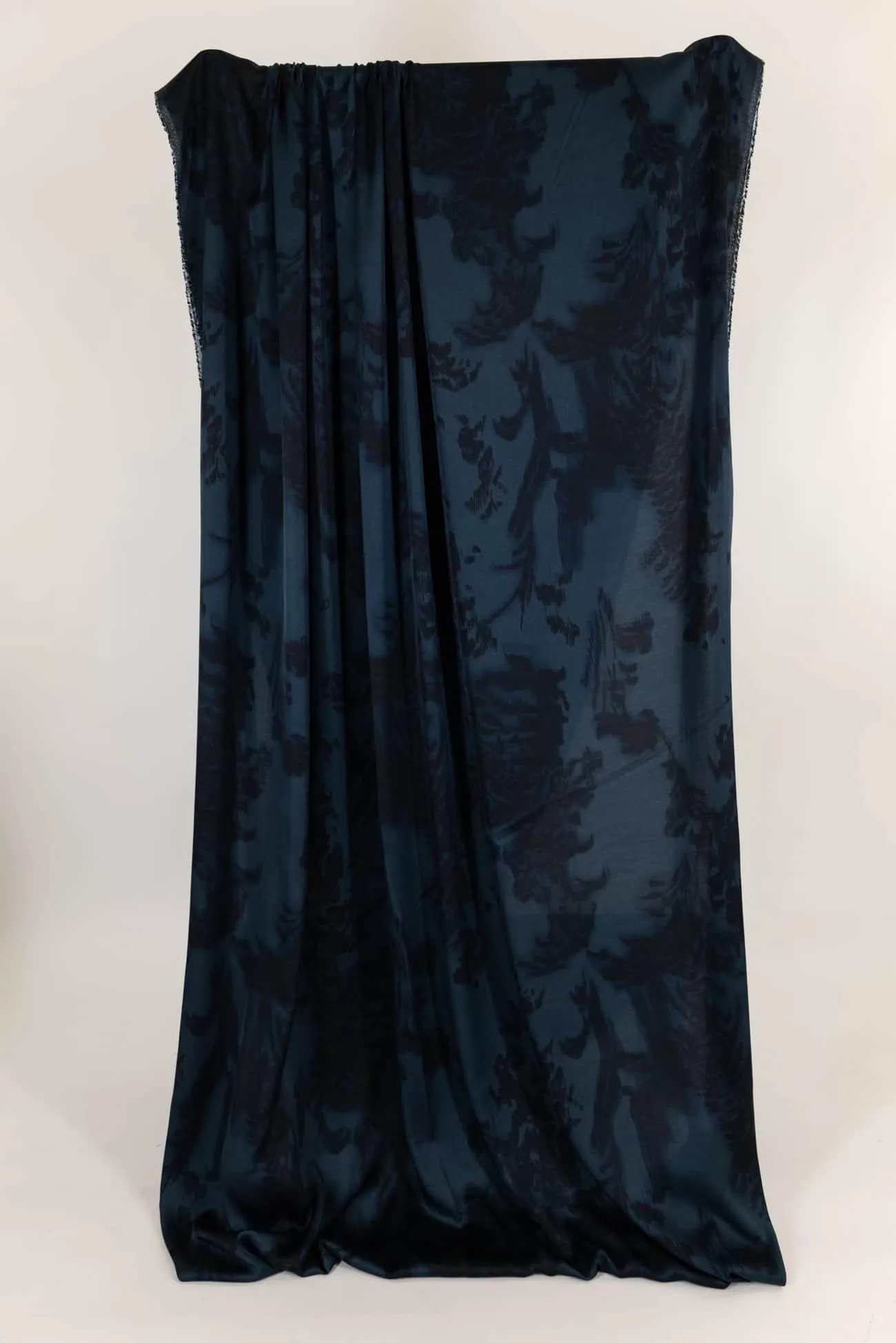 Blue Baroque Italian Viscose Woven (½ yard)