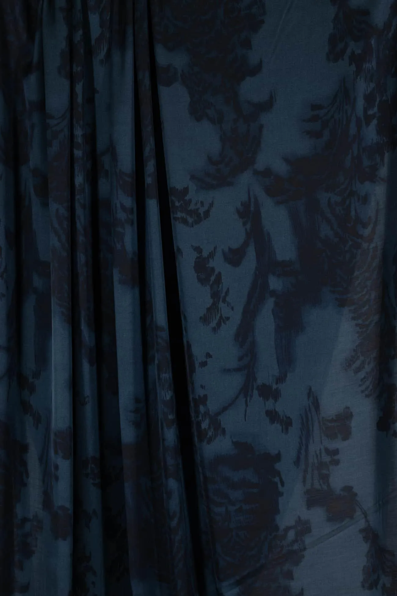 Blue Baroque Italian Viscose Woven (½ yard)