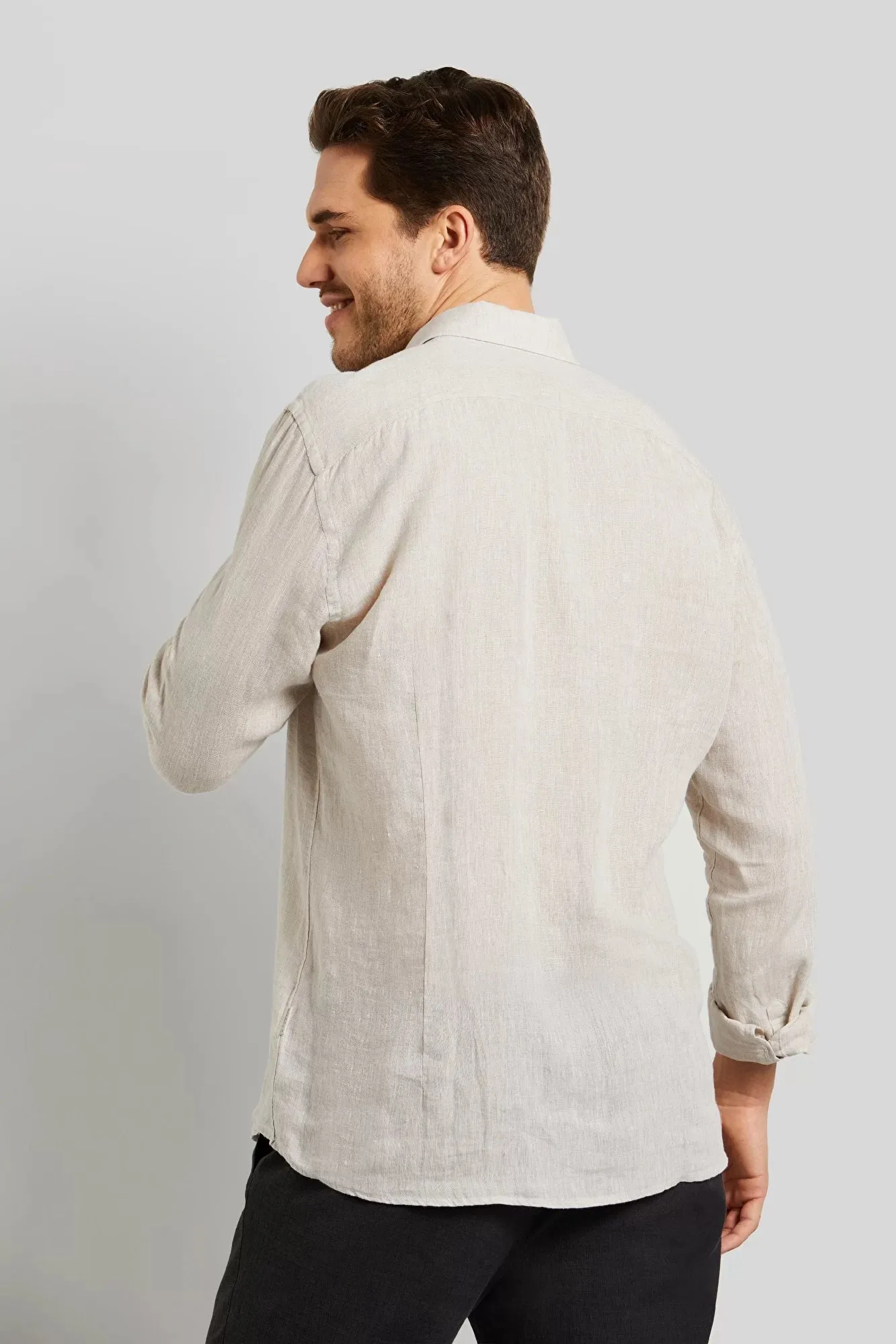 Bugatti - Linen Cotton Blend Shirt, Beige
