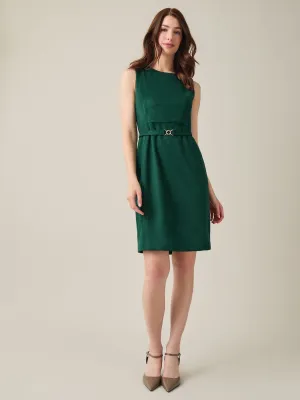 Chic Sheath Dress, Scuba Suede