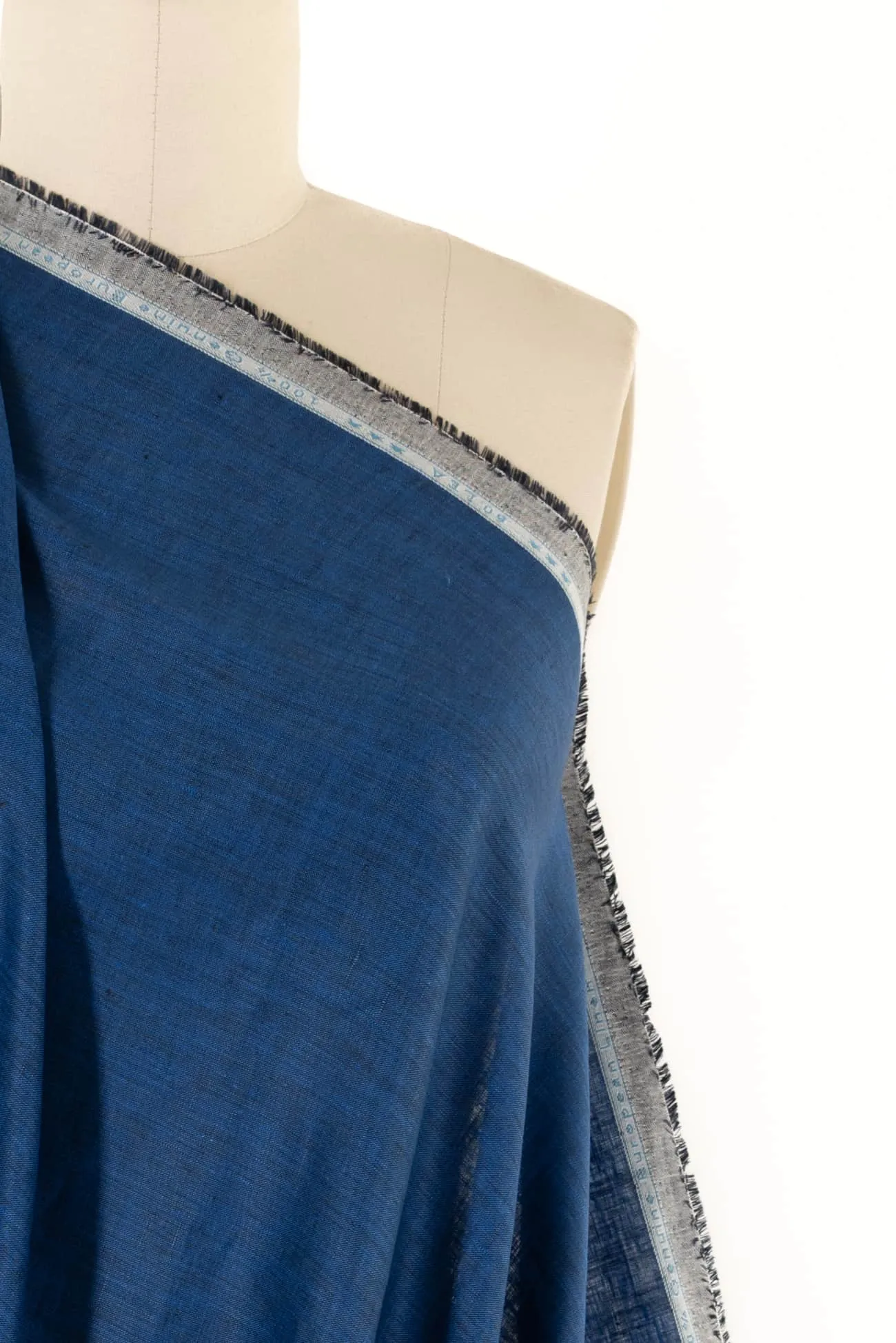 Cobalt Blue Hanky Linen Woven-½ yard