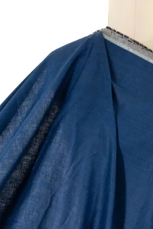 Cobalt Blue Hanky Linen Woven-½ yard
