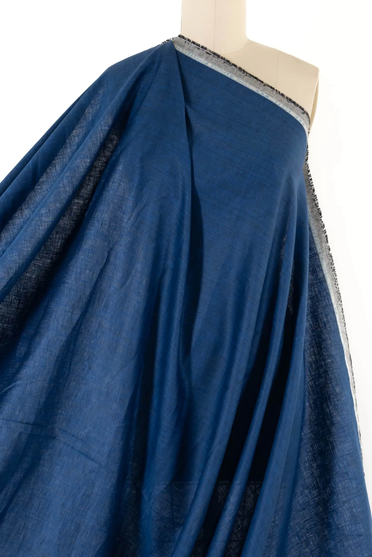 Cobalt Blue Hanky Linen Woven-½ yard