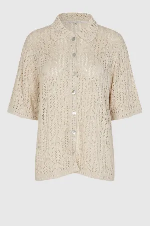 Elleny Knit Shirt Pumice Stone
