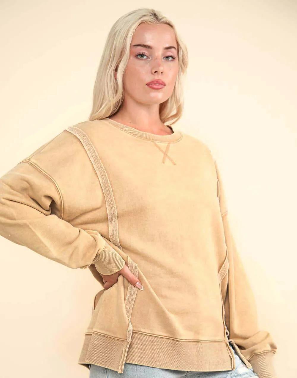 FLEX TIME CREWNECK by Very J / New In (latte)