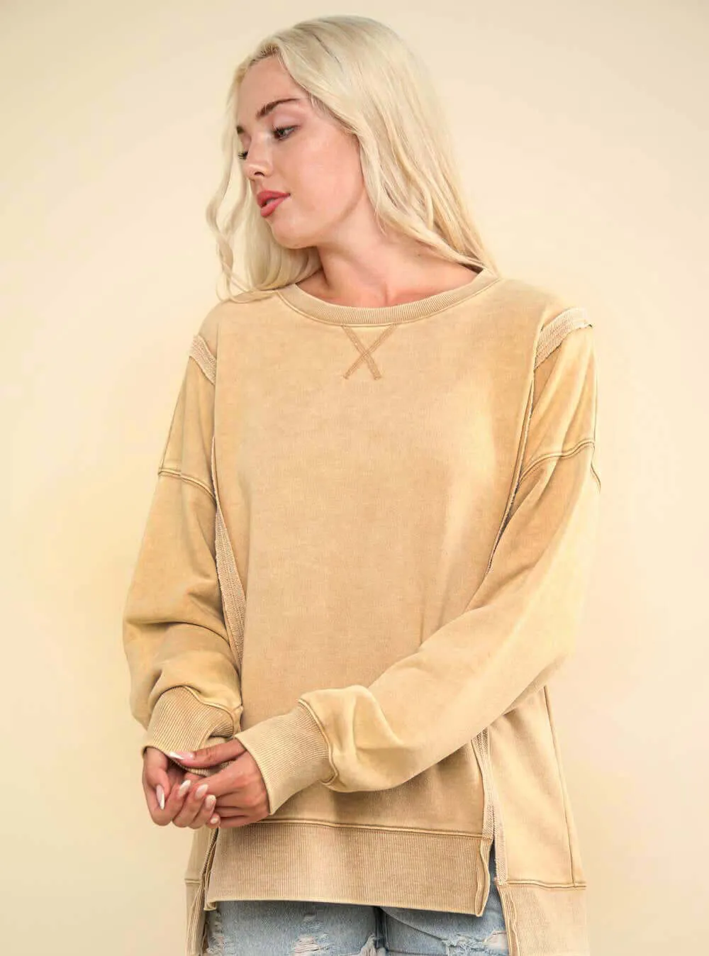 FLEX TIME CREWNECK by Very J / New In (latte)
