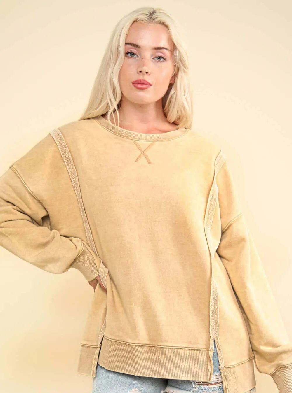 FLEX TIME CREWNECK by Very J / New In (latte)