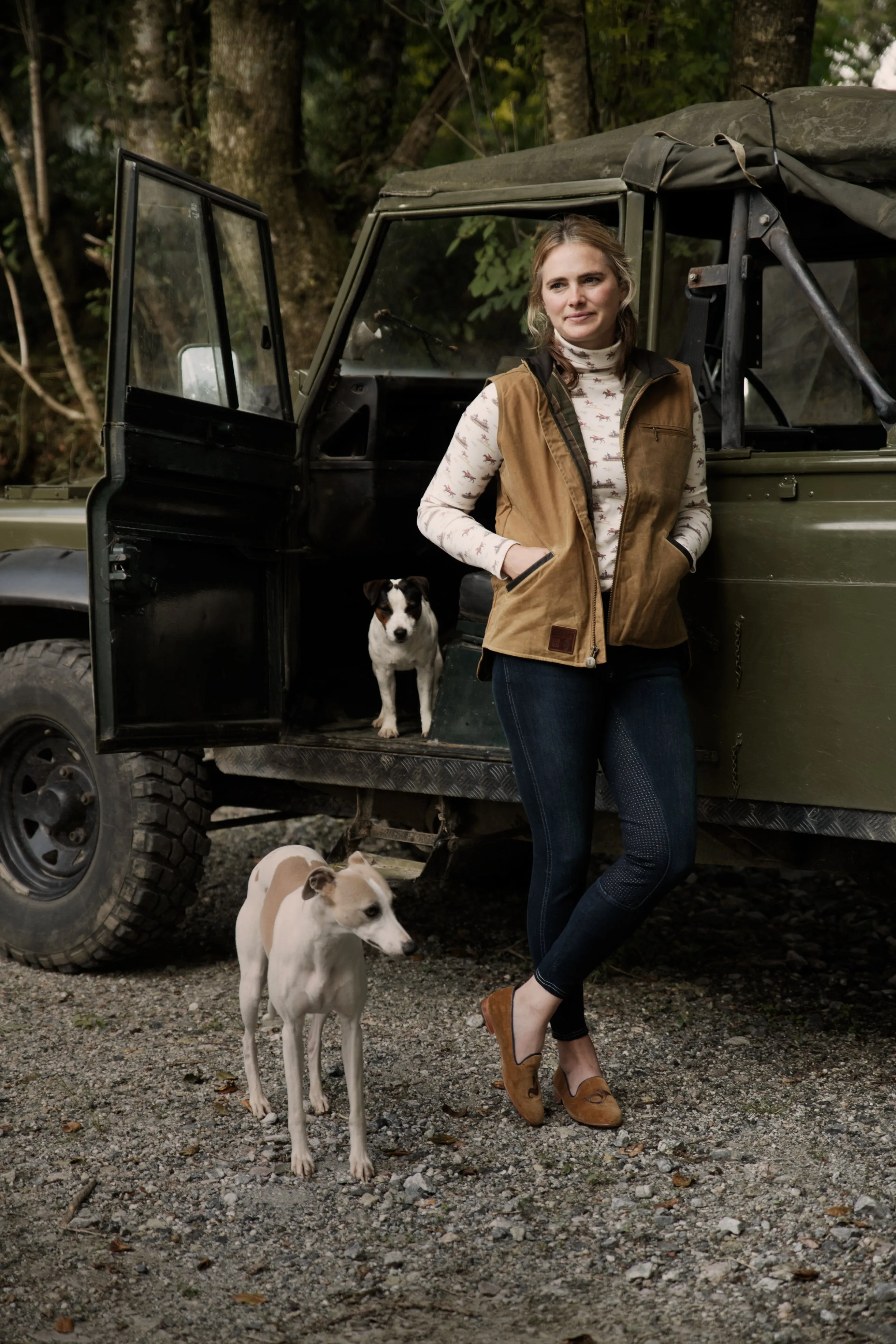 Ginger & Jardine X Glaze & Gordon Ruth Buchanan Collection 'The Hunt Jump' Cosy Roll Neck