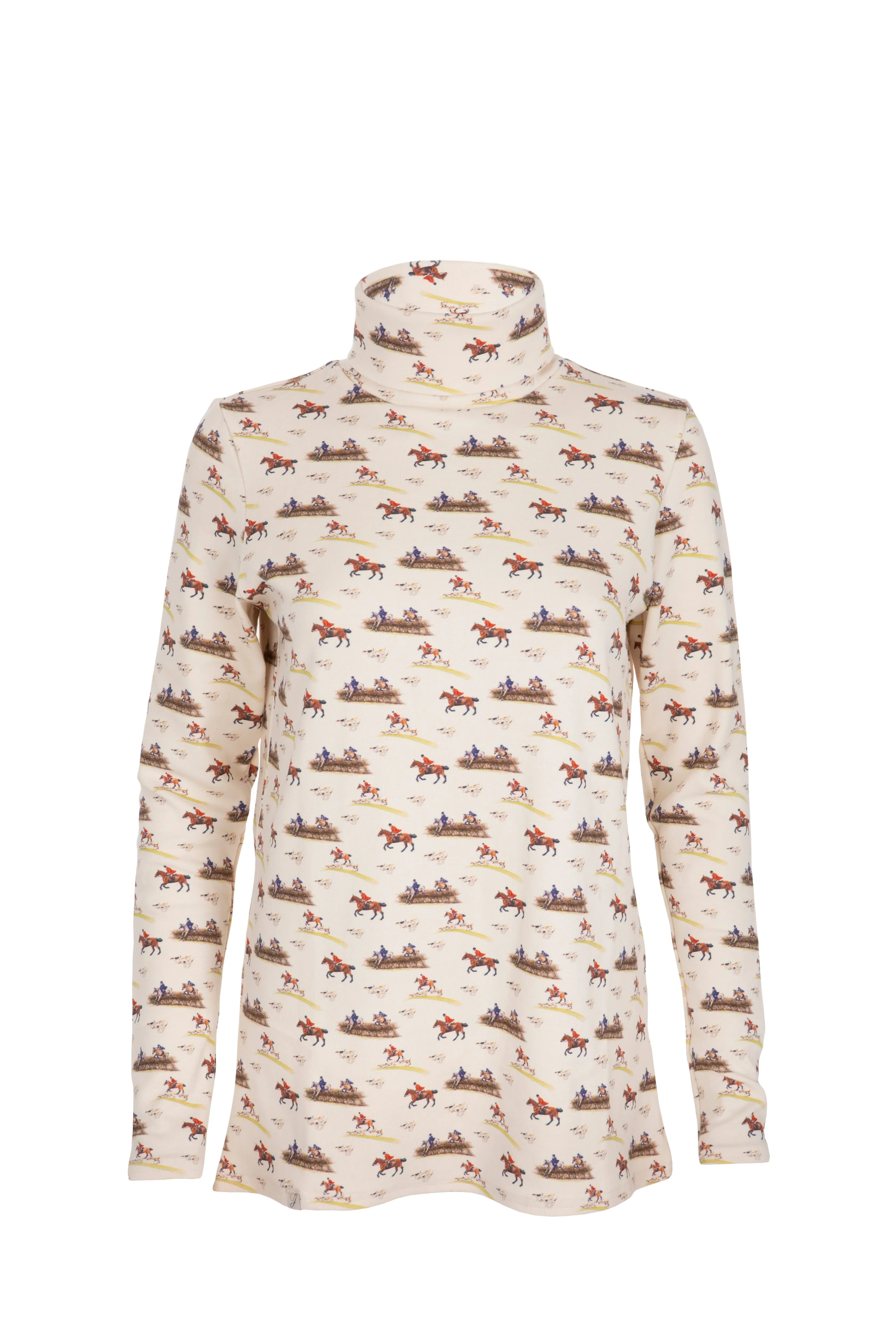 Ginger & Jardine X Glaze & Gordon Ruth Buchanan Collection 'The Hunt Jump' Cosy Roll Neck