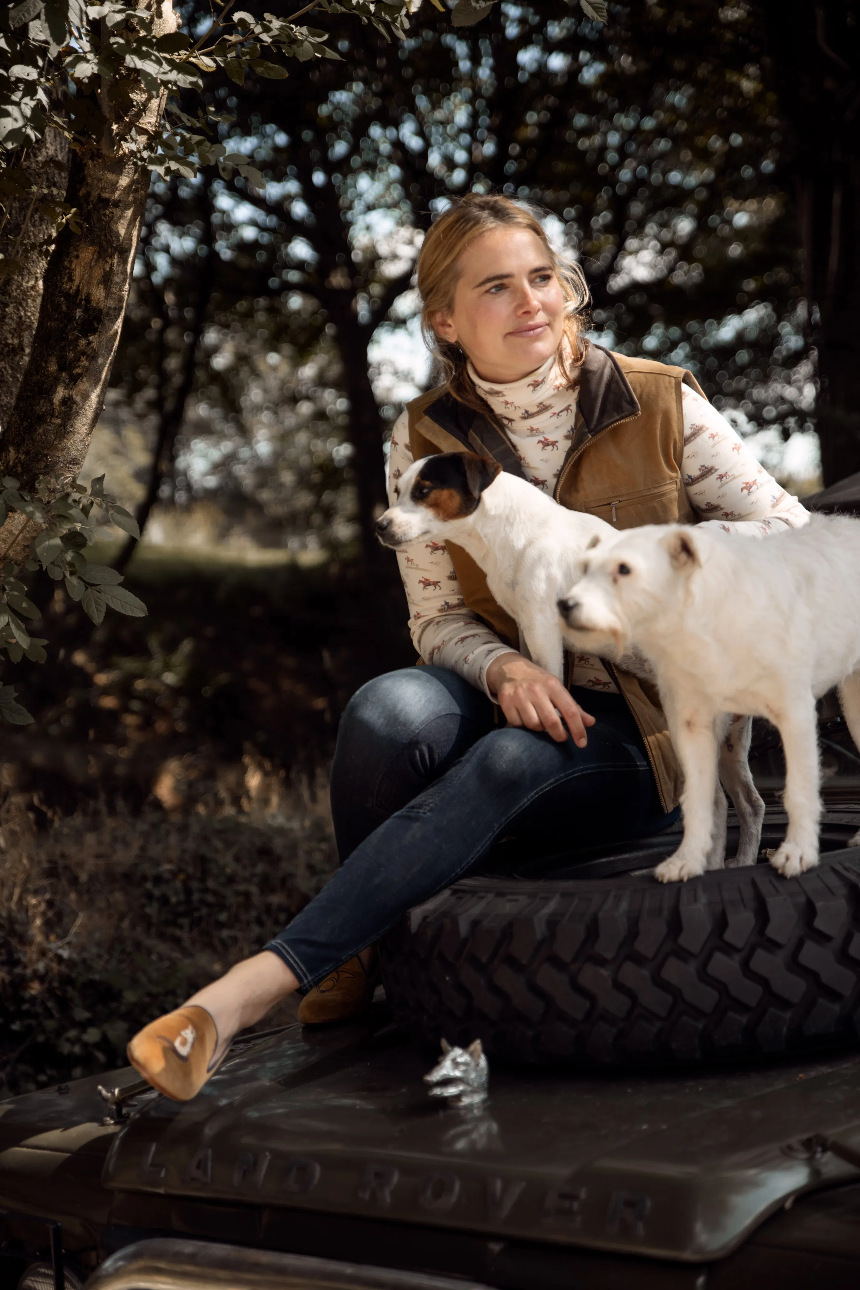 Ginger & Jardine X Glaze & Gordon Ruth Buchanan Collection 'The Hunt Jump' Cosy Roll Neck
