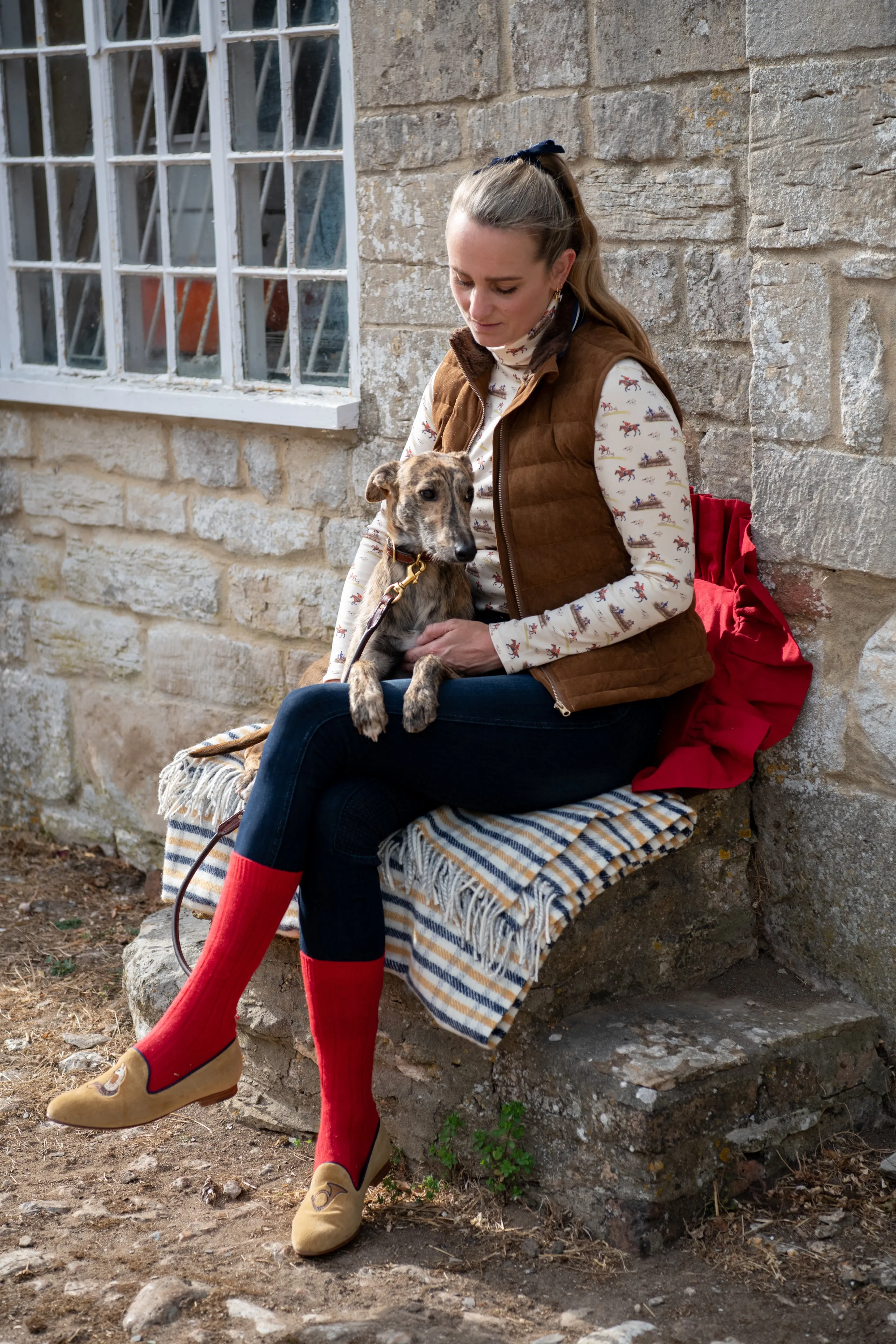 Ginger & Jardine X Glaze & Gordon Ruth Buchanan Collection 'The Hunt Jump' Cosy Roll Neck