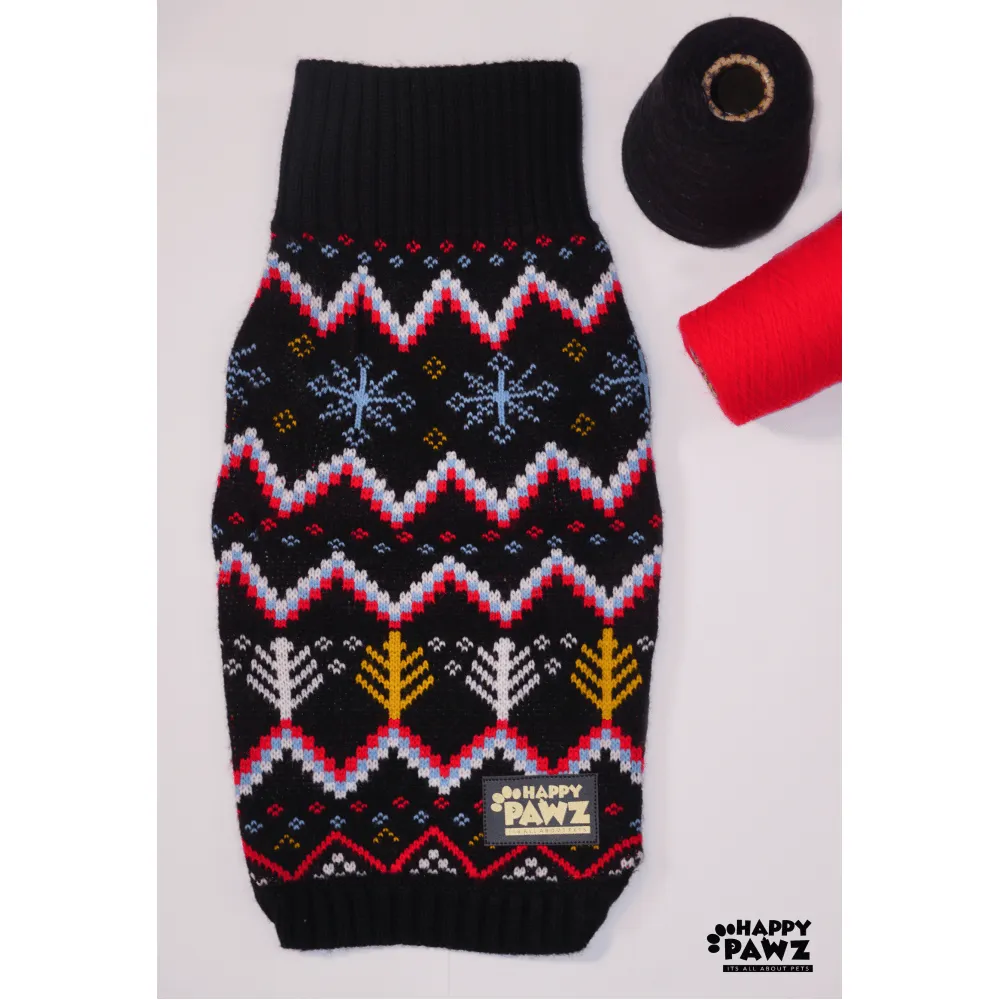 Happy Pawz Color Carnival Jacquard Sweater for Dogs and Cats