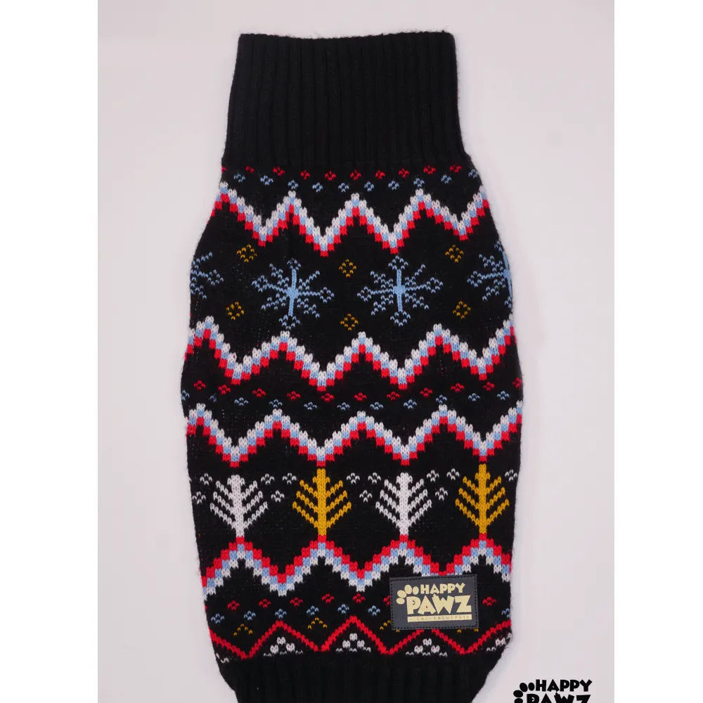 Happy Pawz Color Carnival Jacquard Sweater for Dogs and Cats