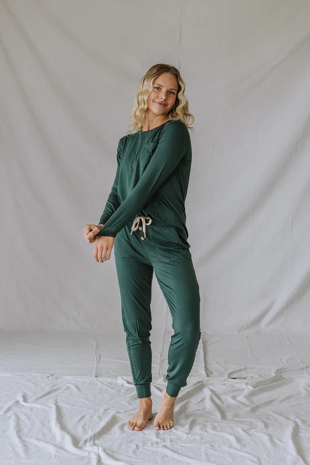 JAM PANTS SET  | Darkest Spruce Long Sleeve