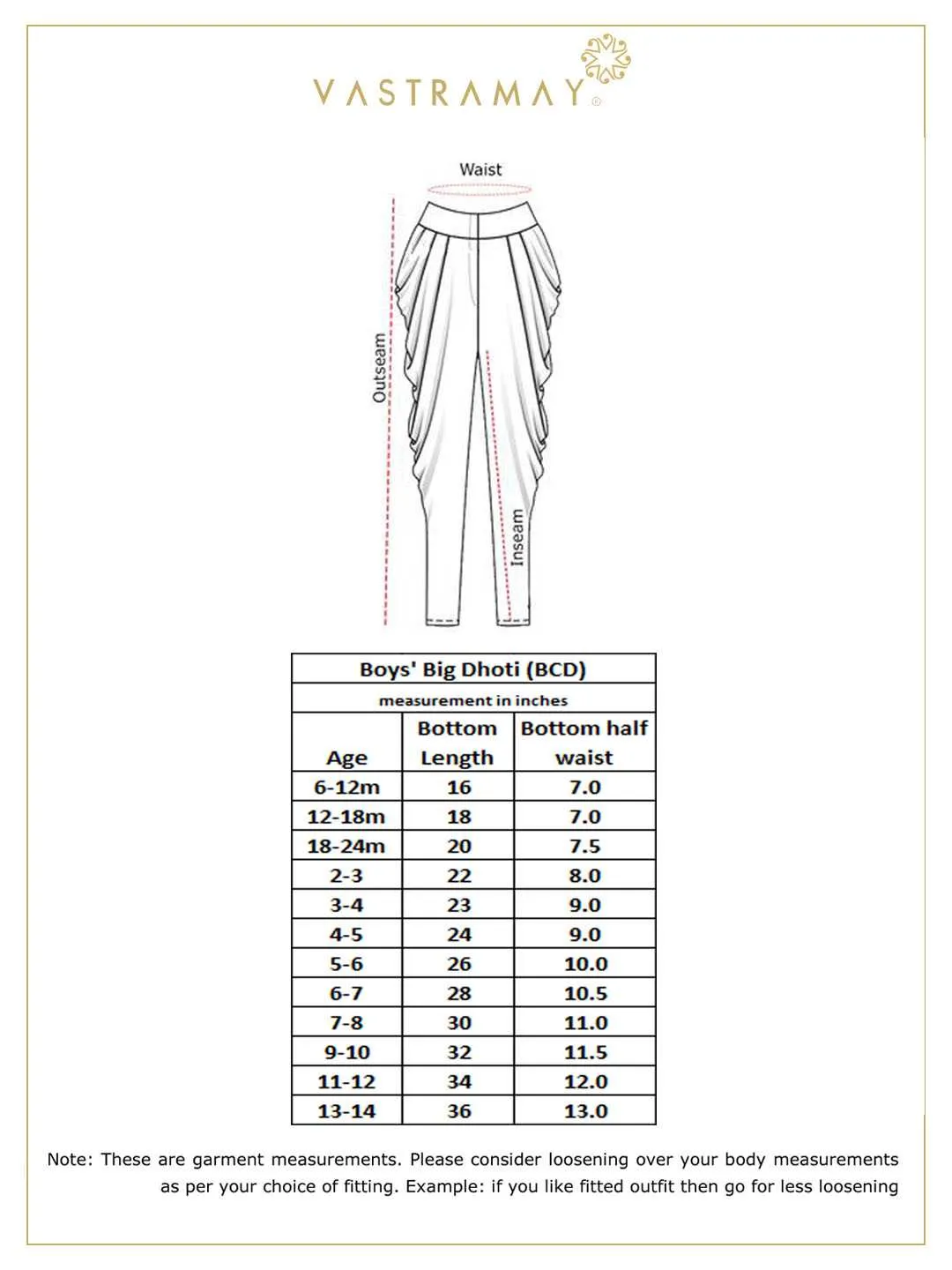 Jashvi Boy's Coffee Brown Solid Relaxed-Fit Dhoti