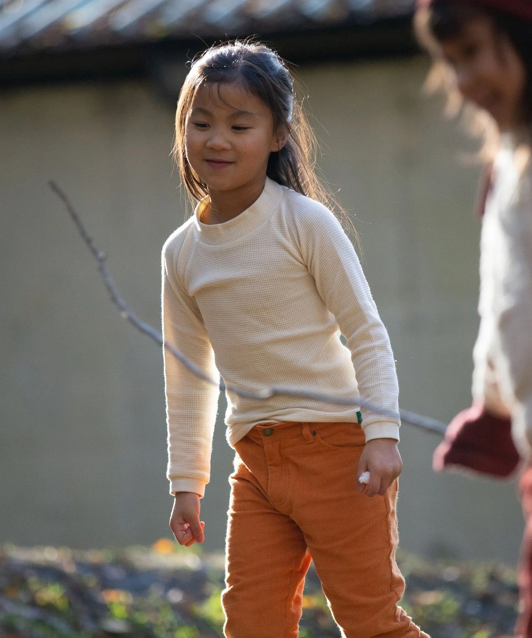 LGR Long Sleeve Waffle Top - Cream