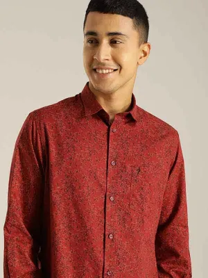 Men Printed Full Sleeve Cotton Blend Shirt