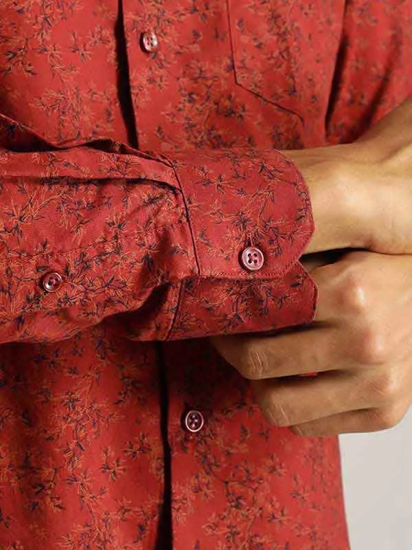 Men Printed Full Sleeve Cotton Blend Shirt