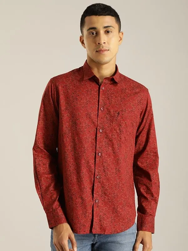 Men Printed Full Sleeve Cotton Blend Shirt