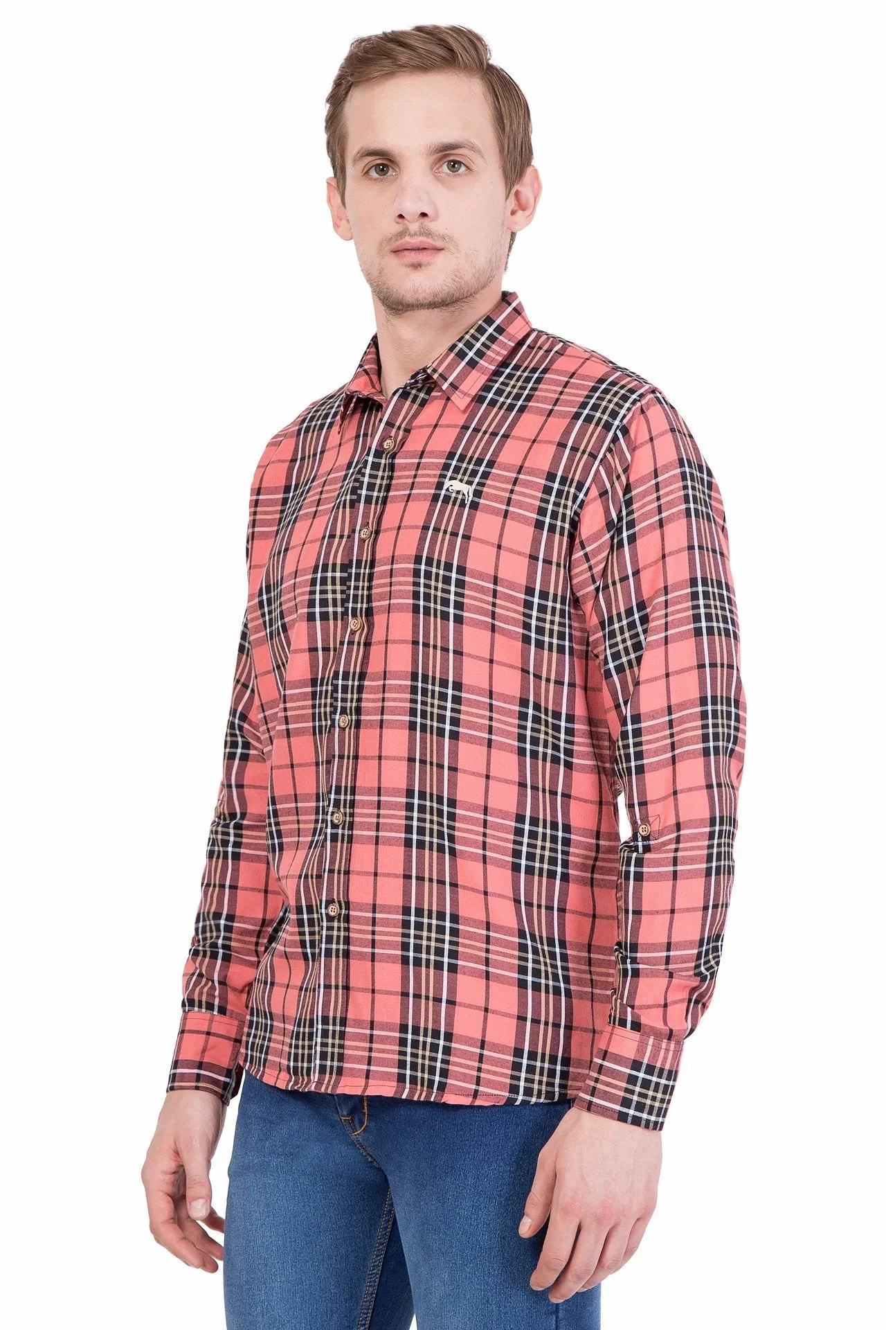 Men  Relaxed Fit Check Casual Shirt