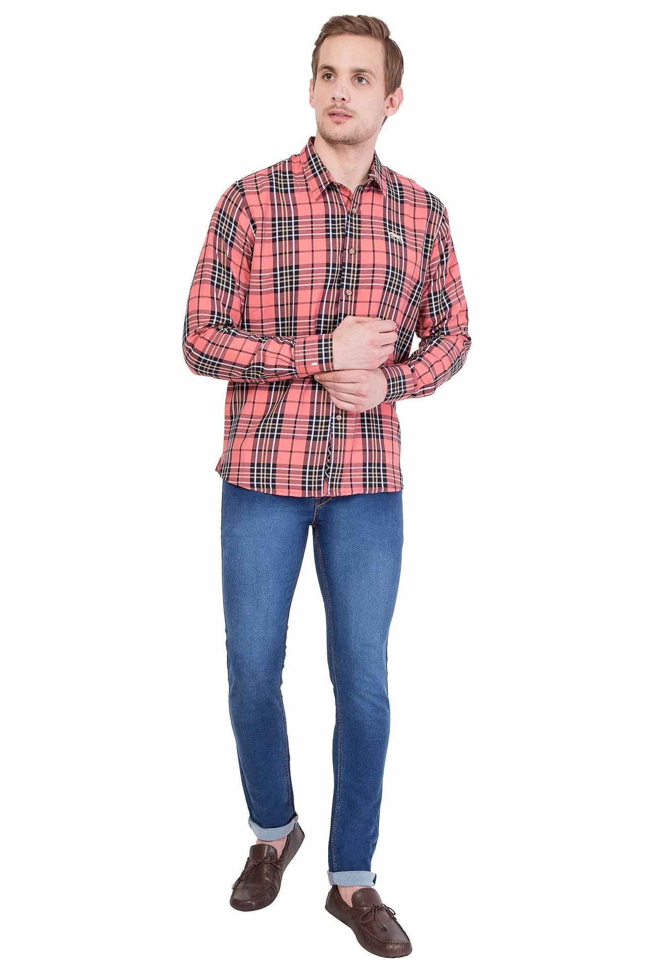Men  Relaxed Fit Check Casual Shirt