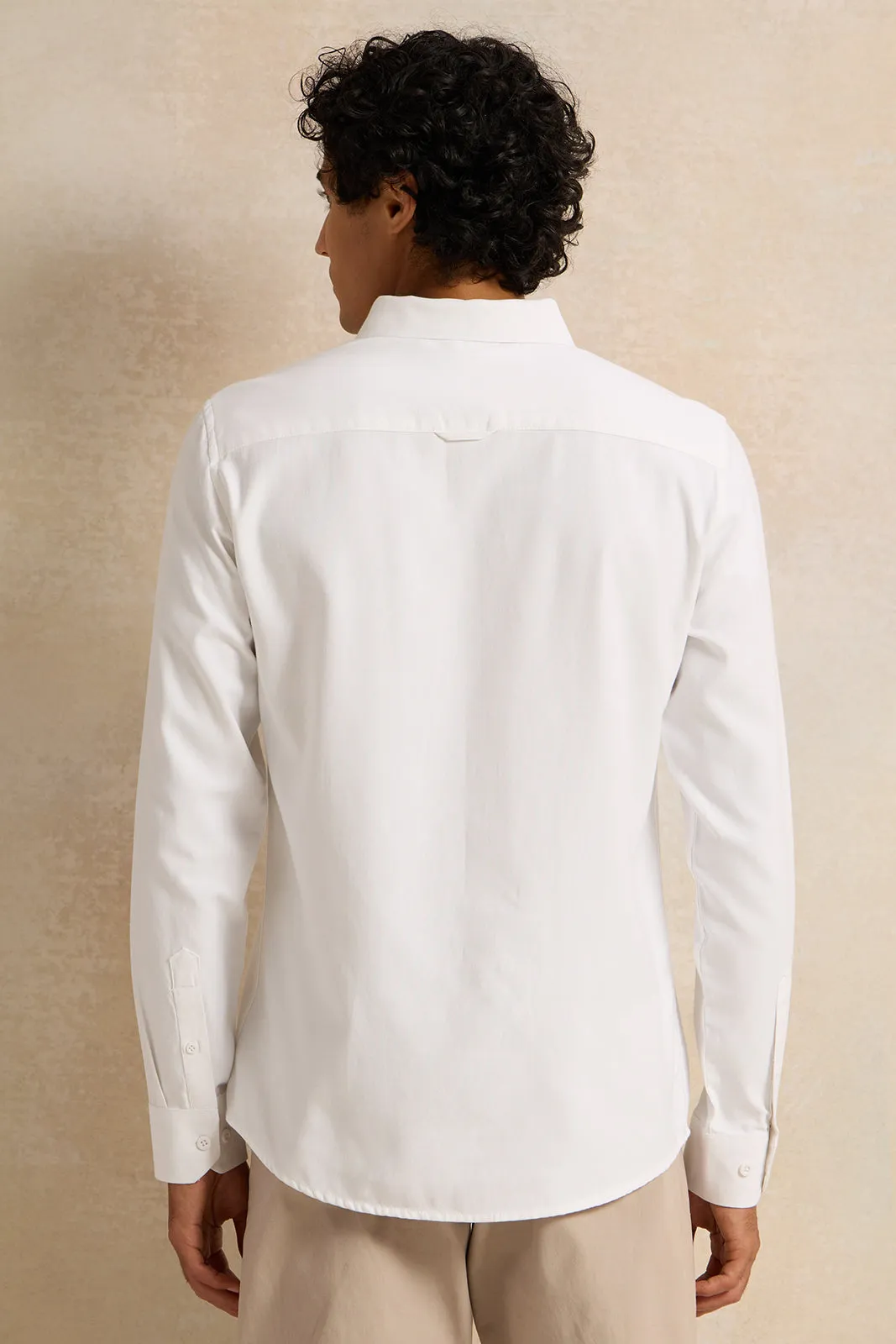 Men White Casual Shirt