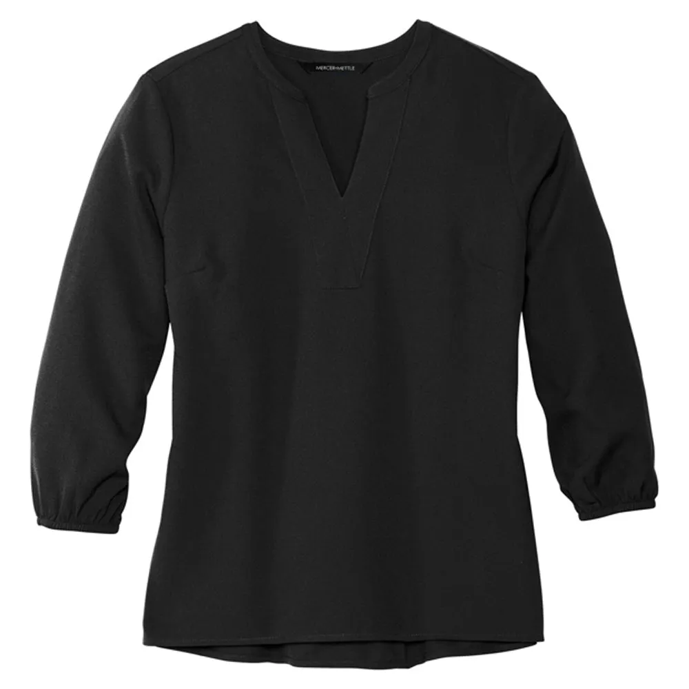 Mercer Mettle Women's Stretch Crepe 3/4-Sleeve Blouse