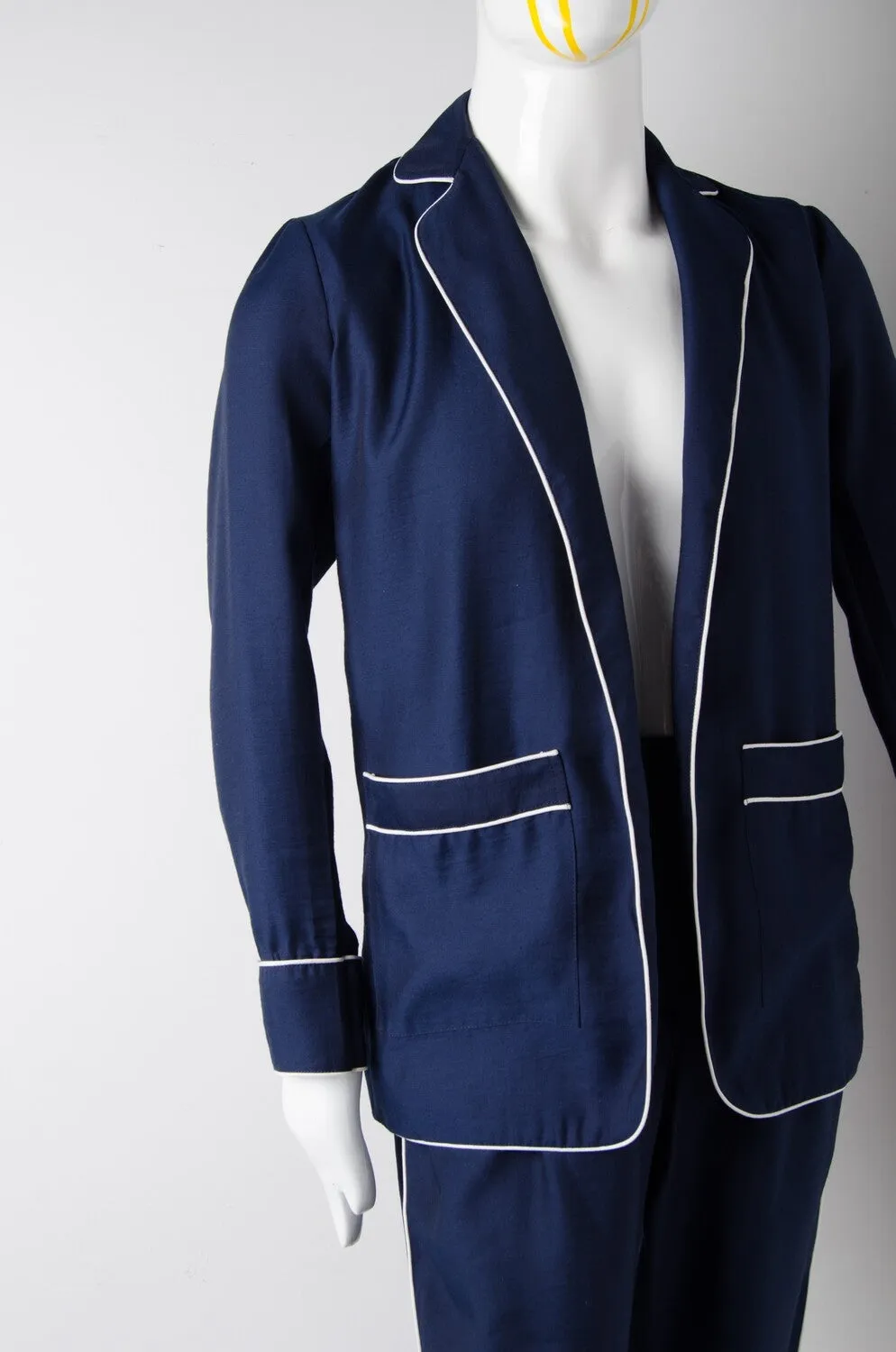 Navy Blue Pyjama Chic Shirt