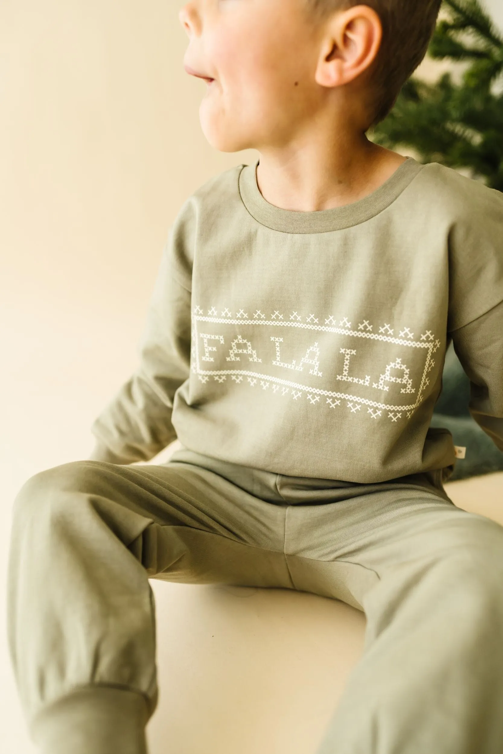 Organic Fleece Sweatshirt | Fa La La