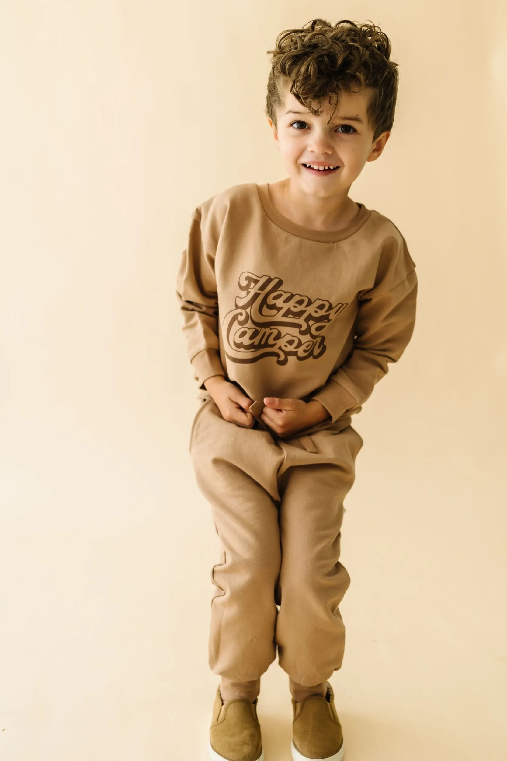 Organic Fleece Sweatshirt | Happy Camper