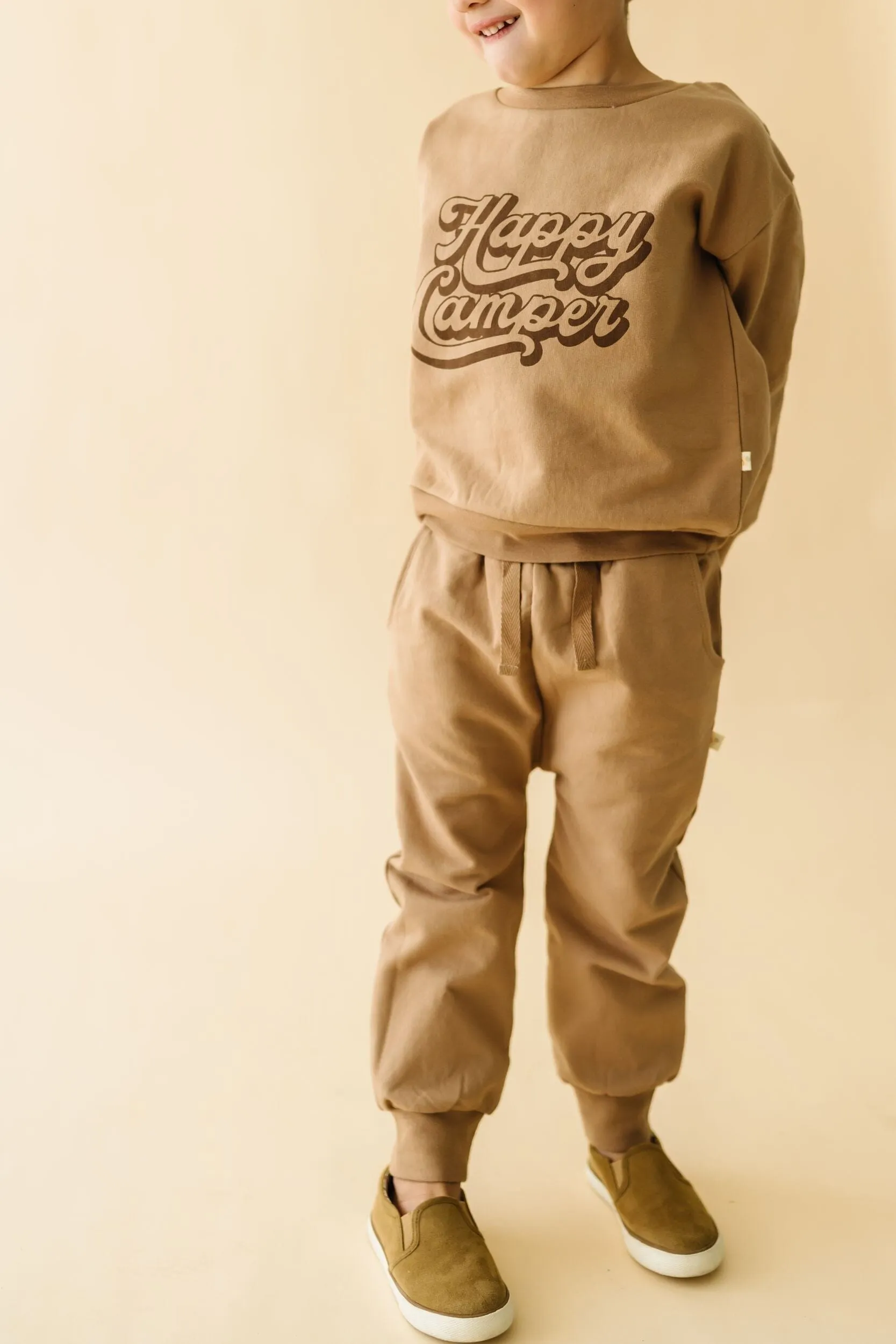Organic Fleece Sweatshirt | Happy Camper
