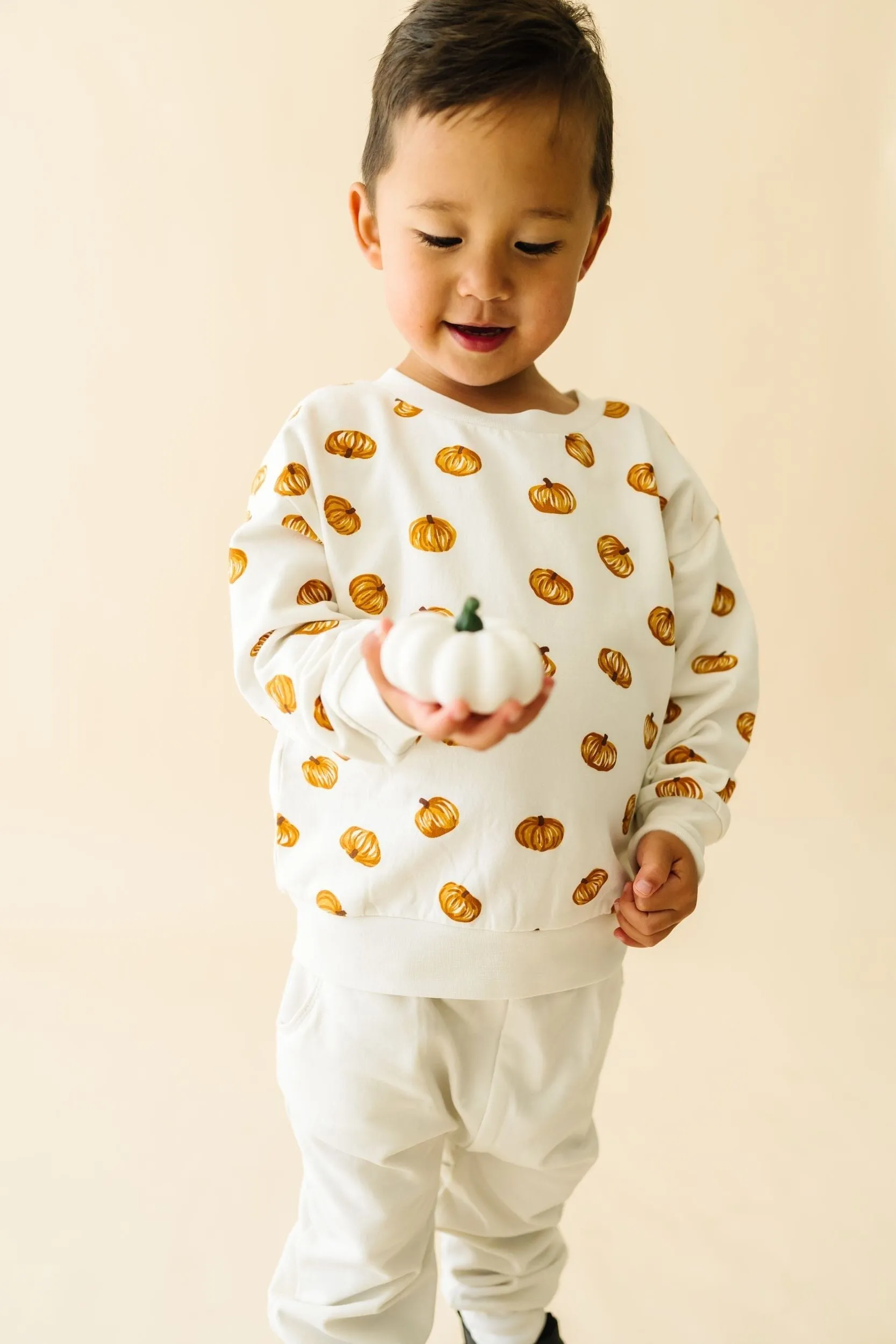 Organic Fleece Sweatshirt | Pumpkin