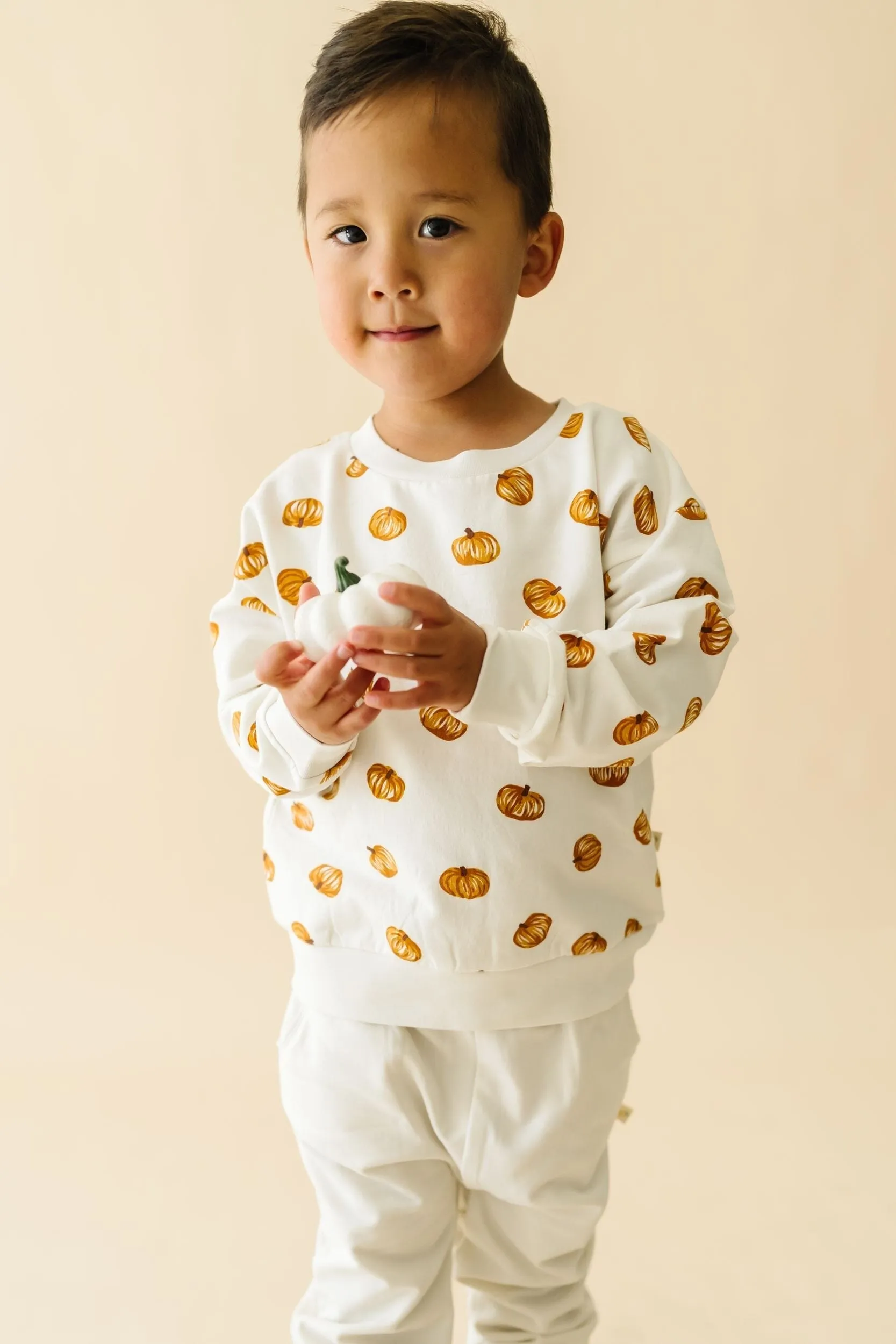 Organic Fleece Sweatshirt | Pumpkin