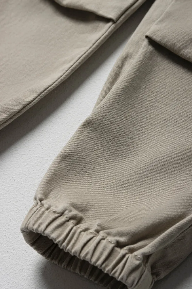 Parachute Cargo Jogger Pants Natural