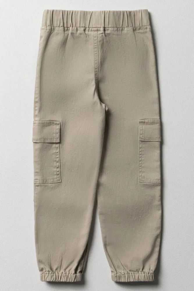 Parachute Cargo Jogger Pants Natural