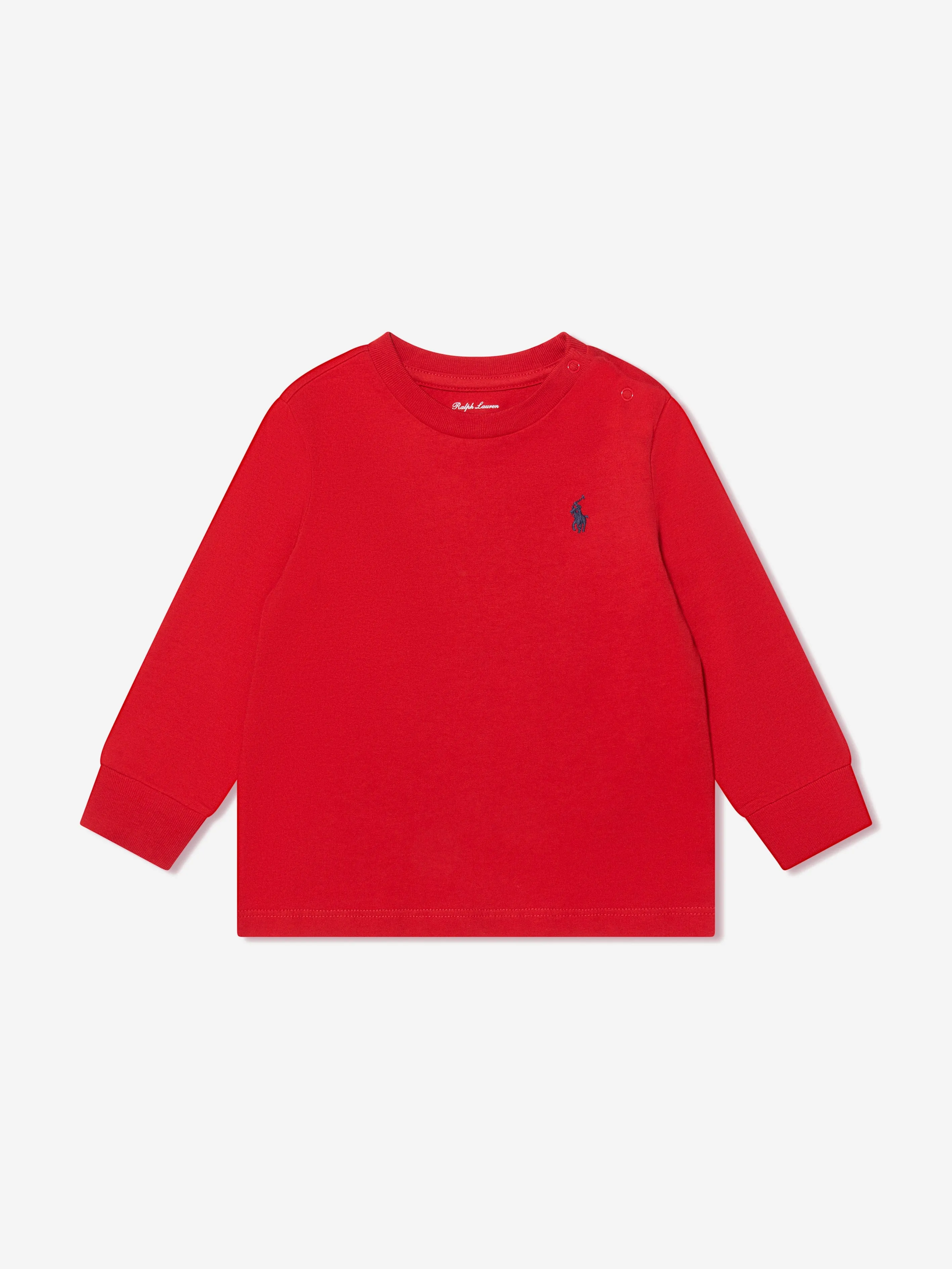 Ralph Lauren Baby Boys Long Sleeve T-Shirt in Red
