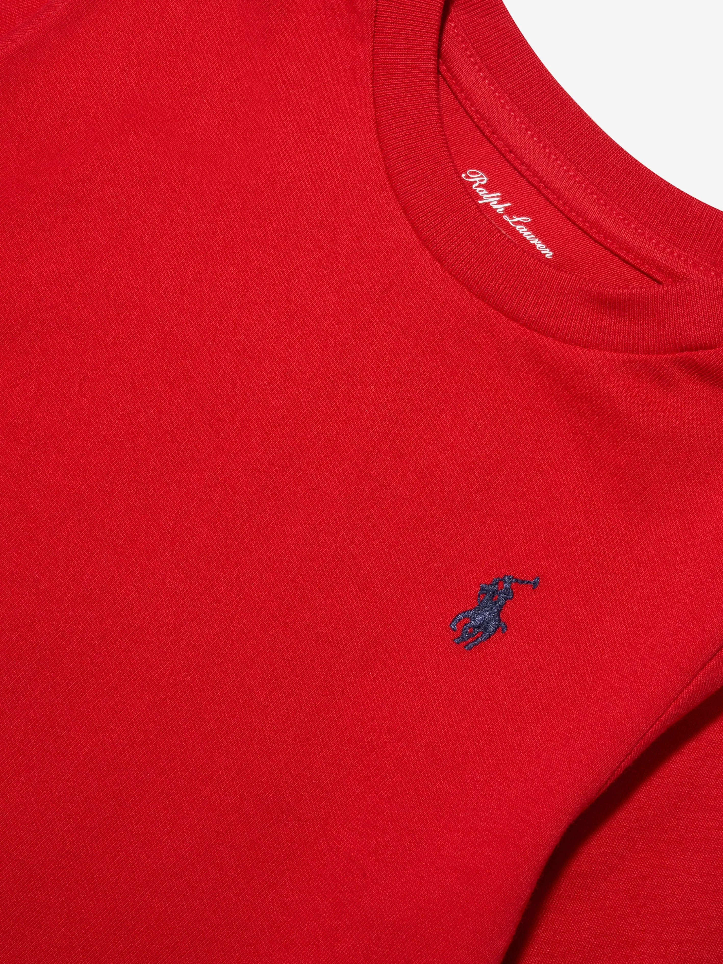 Ralph Lauren Baby Boys Long Sleeve T-Shirt in Red