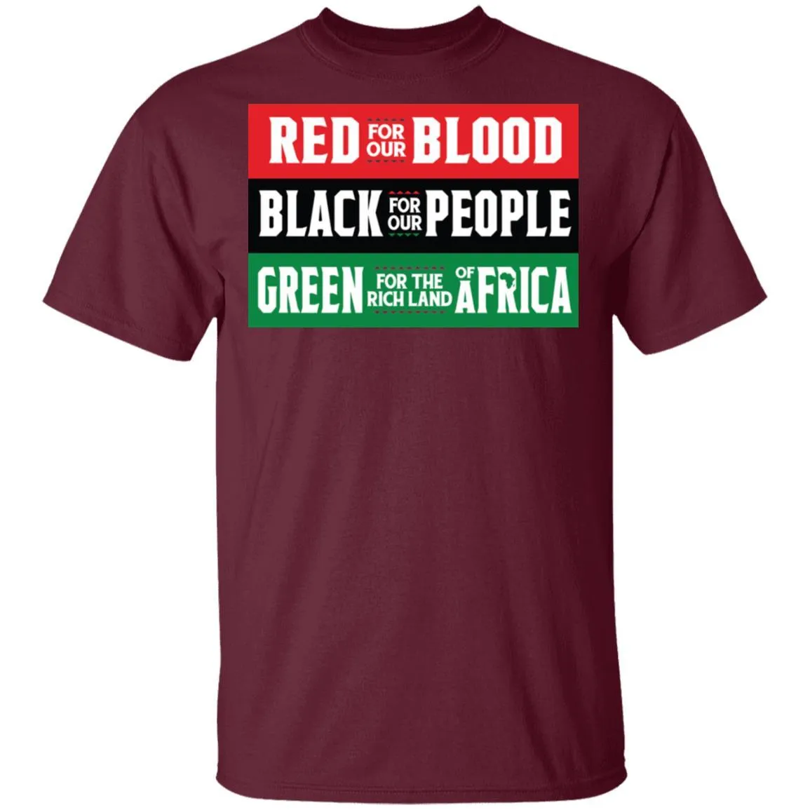Red Black Green - Blood People Land T-shirt