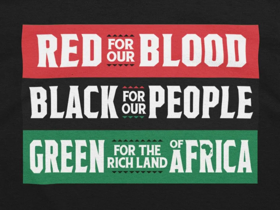 Red Black Green - Blood People Land T-shirt