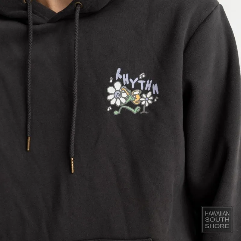 RHYTHM Hood Fleece Natural Harmony (Medium-XLarge) Black