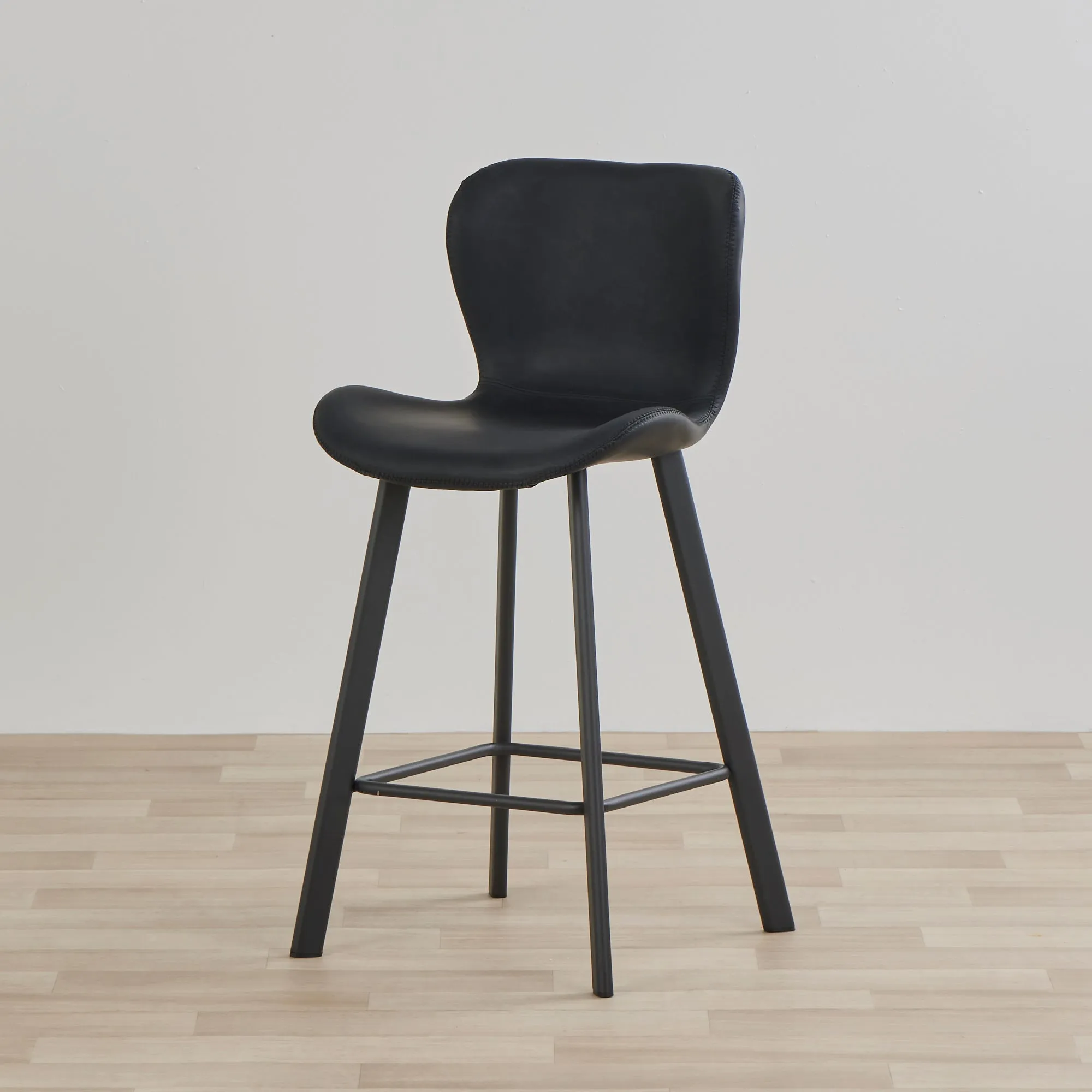 Sala PU Counter Stool - Black/Black