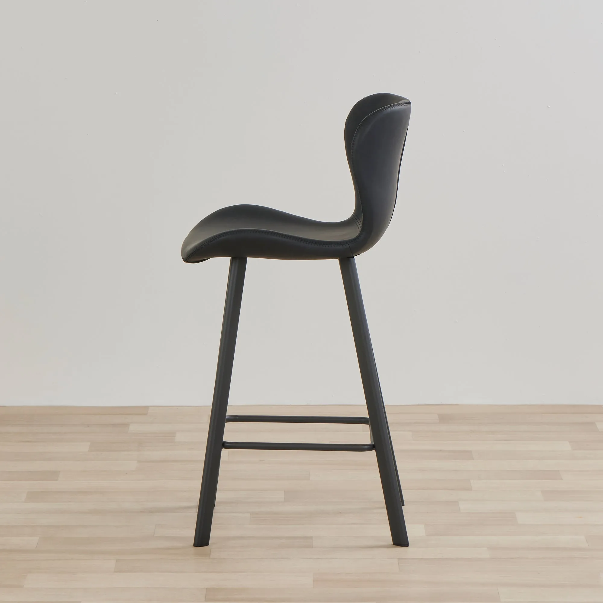 Sala PU Counter Stool - Black/Black