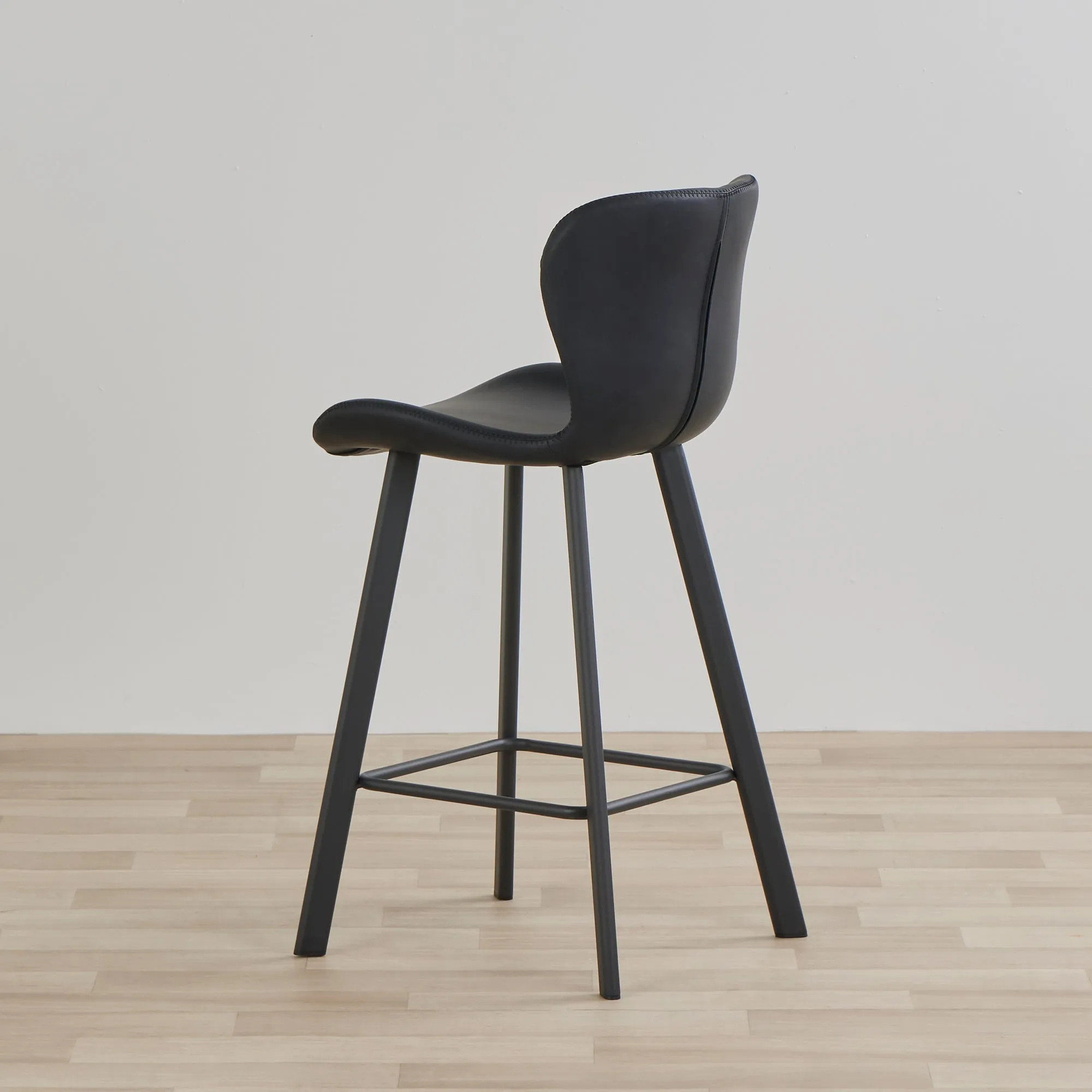 Sala PU Counter Stool - Black/Black